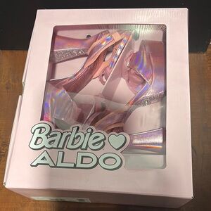 New Barbie Aldo Pink Iridescent Heels 7.5